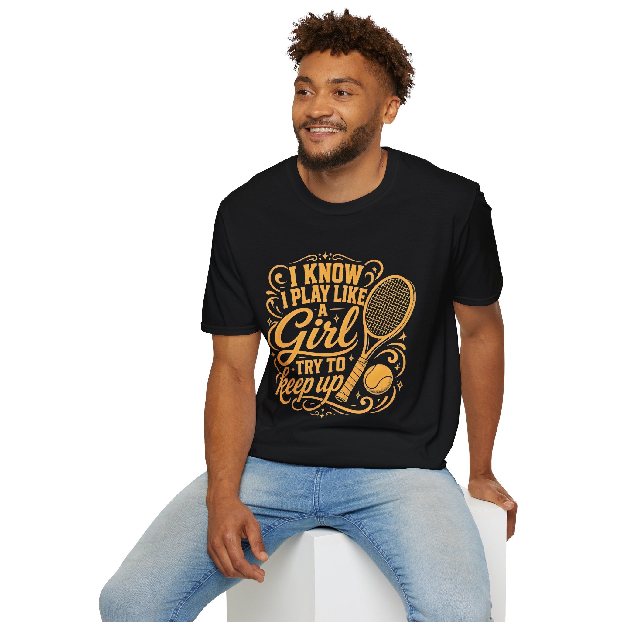 T-Shirt — "I Know I Play Like a Girl" Tennis Graphic Tee