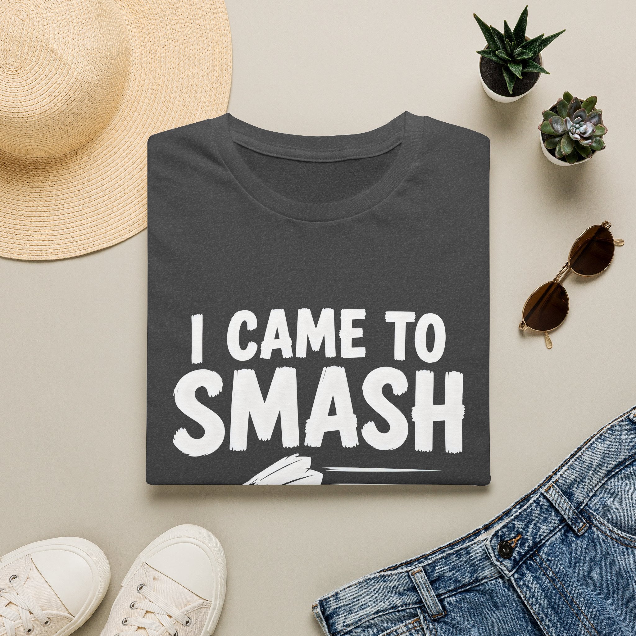 I Came to Smash Badminton T-Shirt — Funny Shuttlecock Tee for Players & Fans