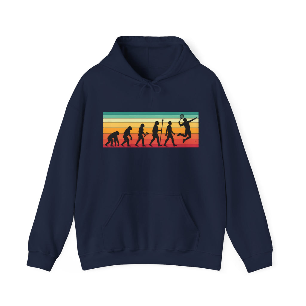 Basketball Evolution Hoodie — Retro Sunset Silhouette Graphic