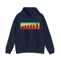 Basketball Evolution Hoodie — Retro Sunset Silhouette Graphic
