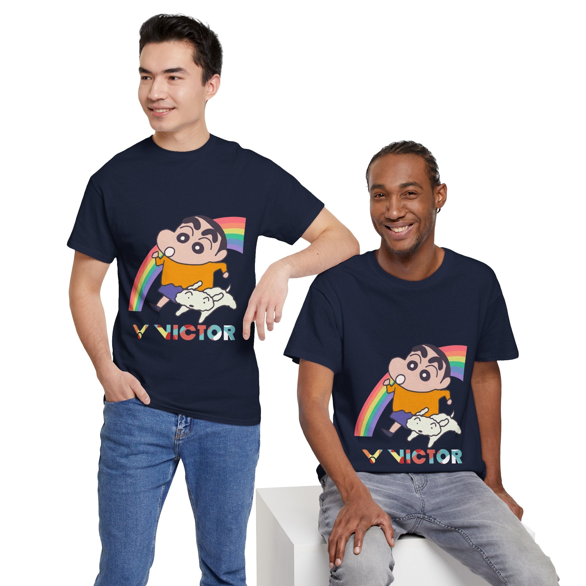 Shin-chan Rainbow Victor Badminton T-Shirt