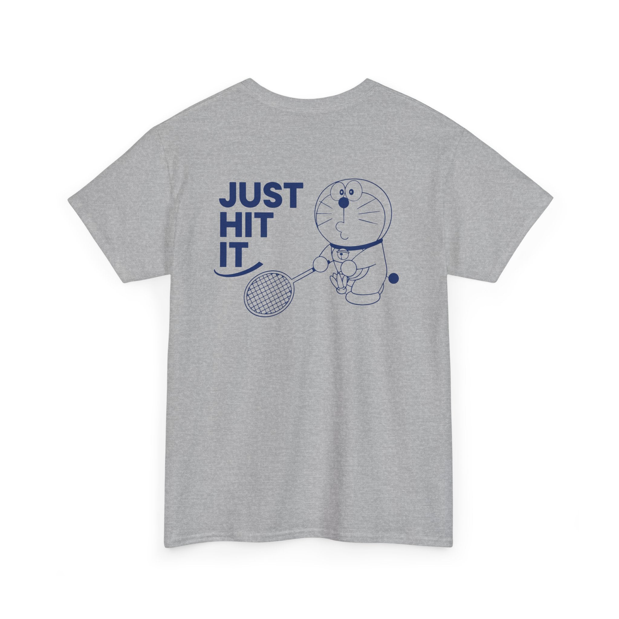 Yonex Doraemon Badminton T‑Shirt — "Just Hit It" Graphic Tee